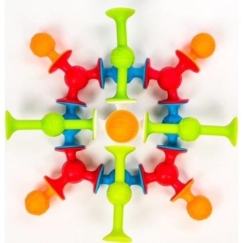 Building Blocks Assembled DIY Silicone Sucker Cup Blocks toy 3D DIY baby toys educational Funny Construction toys for children