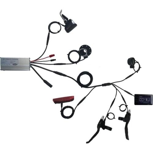 Ebike 36V/48V Square Wave Controller For 500W Electric Bicycle Motor Wheel JN LCD GD01- Display Waterproof Plug