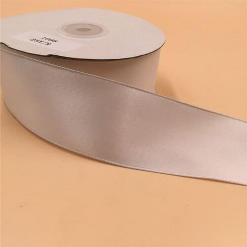 38MM 25yards Wired Edge Solid White Satin Ribbon for Festival Christmas Decoration New Year Gift Wrapping