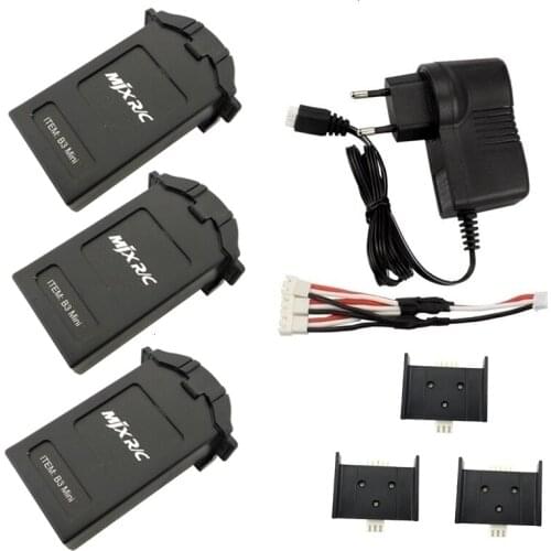 7.4V 850mAh 45C Li-poly Battery + Charger Sets for MJX B3 Mini Bugs 3Mini Brushless Quadcopter Spare Parts 7.4v Lithium Battery