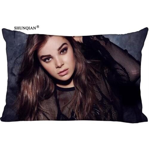 New Custom Hailee Steinfeld Pillowcase Zippered Rectangle Pillow Cover Cases Size 45X35cm,40x60cm,45X75cm,50X75cm(Two sides)
