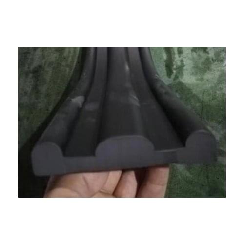 100mmx20mm W-type rubber strip non-slip damping pad buffer stripe long narrow piece 300/500/1000/2000mm