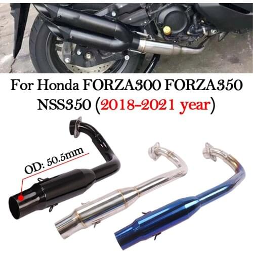 Slip-On For Honda FORZA300 FORZA350 NSS350 NSS FORZA 300 350 2018 - 19 20 2021 Motorcycle Exhaust Escape Muffler Front Link Pipe