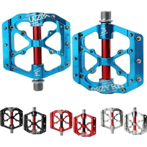 2Pcs Bicycle Aluminum Alloy Pedals Chromium Molybdenum Steel Shaft Bike Supplies Outdoor Bicycle Riding Accessories