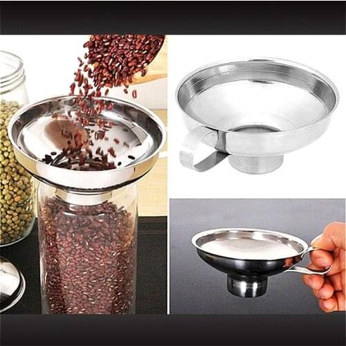 Canning Funnel Stainless Steel Wide Mouth Canning Funnel Hopper Filter Leak Wide-mouth Can for Oil Wine Kitchen Cooking Tools