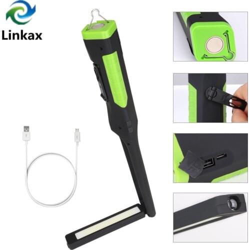 XPE SMD LED Portable Spotlight Working Lights With Magnet 5 Modes USB Rechargeable High Bright Lamp Emergency Hand Crank Torch