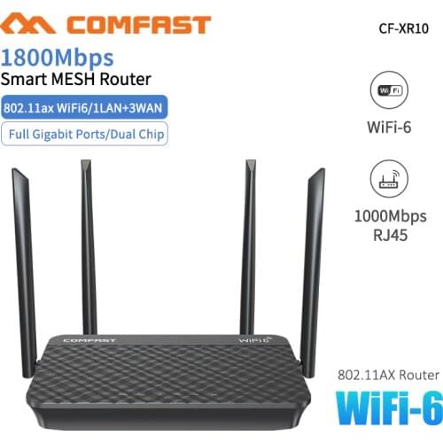 Wifi6 Router AX1800 Smart Mesh WiFi Qualcomm Quad core Wifi 6 2.4G 5.0 GHz Full Gigabit Dual-frequency Mesh Wireless Home System