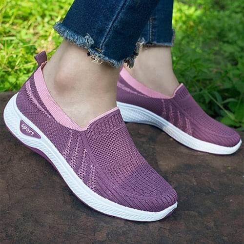 Women Sneakers Flats Ladies Casual Vulcanized Shoes Walking Spring Summer Mesh Breathable Air Slip On Female Fashion 2021