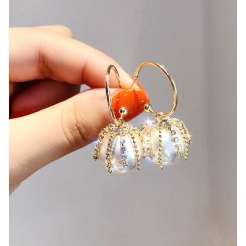 Premium Pearl Earrings Womens 2021 New Korean Earrings Simple and Unusual Earrings Exquisite Womens Earrings Jewelry