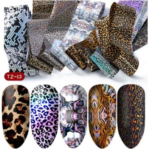 2020 New 10pcs Charm Polish Nail Stickers Flower Set White Gold Starry Paper Transfer Foil Adhesive Decals Nail Art Decorations