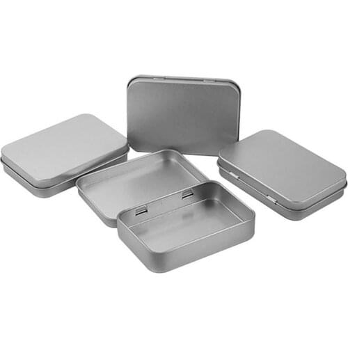 12/24PCS 88MM Metal Tin Box Mini Portable Small Storage Container Durable Household Storage Box With Transparent Top Design