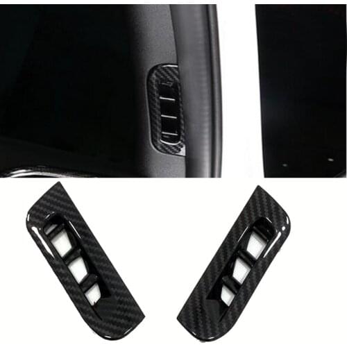 2PCS ABS Carbon Fiber A Pillar Post Outlet Cover Trim For Jeep Grand Cherokee 2014 2015 2016 2017 2018 Accessories