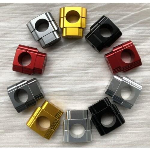 2pcs 1 1/8" Moorcycle CNC Handlebar Fat Bar Mount Clamp Riser For Honda CR125R 250R 500R CRF250R 250X 450R Suzuki RMZ250