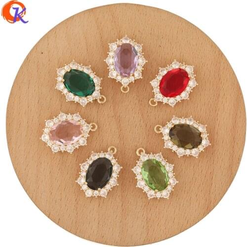 Cordial Design 30Pcs 18*24MM Jewelry Accessories/Hand Made/DIY Making/Crystal Charms/Oval Shape/Earring Findings/CZ Pendant
