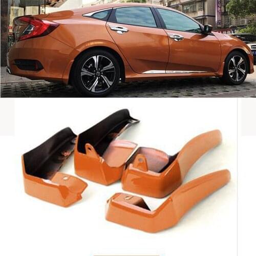 For HONDA 10th Civic 2016 2017 2018 2019 2020 ABS Paint Mud Flaps fender Splash Guards 4pcs