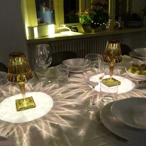 Acrylic Diamond Desktop USB Lamp Night Lights Transparent Prism Crystal LED Bedside Lamps Lighting Decor for Bedroom Living Room