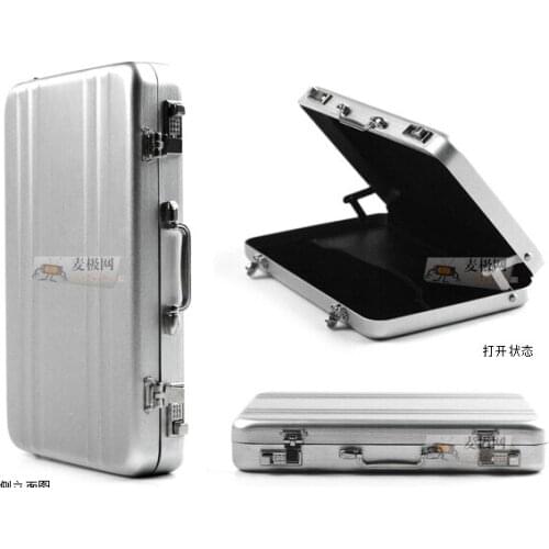 Free shipping 300pcs/lot Password Aluminium Mini Briefcase Business Card Case