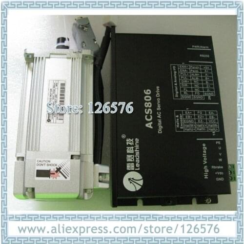 Leadshine Brushless Servo Motor 60VDC 400w 3000 rpm Servo motor ACM604V60-01-1000 + ACS806 Servo drives