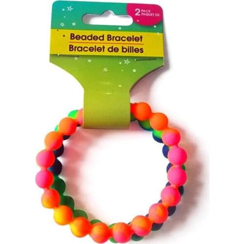 Beaded Bracelet Bracelet de billes Silicone Bracelet 2PCS/LOTS