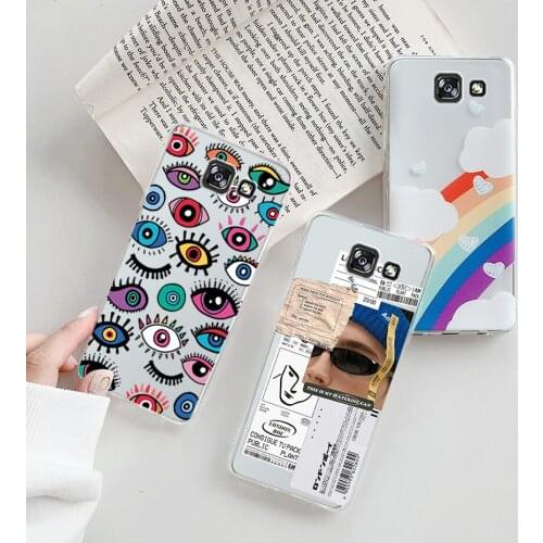 Phone Case For Samsung Galaxy A7 2017 A7200 A720F Case Clear Soft Silicon TPU Shockproof Cartoon Cover for Samsung A7 2017 Cases