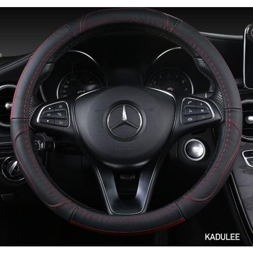 KADULEE Microfiber Leather Car Steering Wheel Cover For Subaru Forester Impreza Outback Legacy XV WRX STI BRZ Impreza Ascent