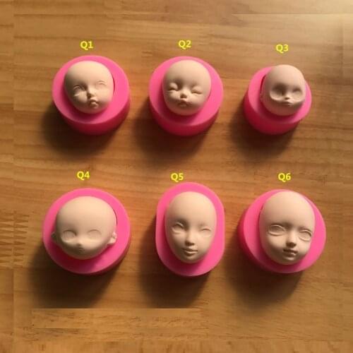 1Pcs Clay Molds Pink Q Face Mold Professional 2020New Lovely Accessories Silicone DIY Soft Quality Handwork Artifact Hot Fashion