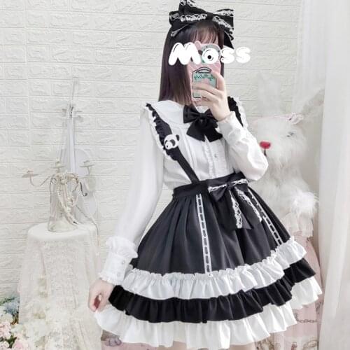Sweetheart Loli Girls Lolita Skirt Lovely Sweet Strap Skirts Classic Lolitas Gothic Cosplay Vintage Japanese Harujuku Punk Maid