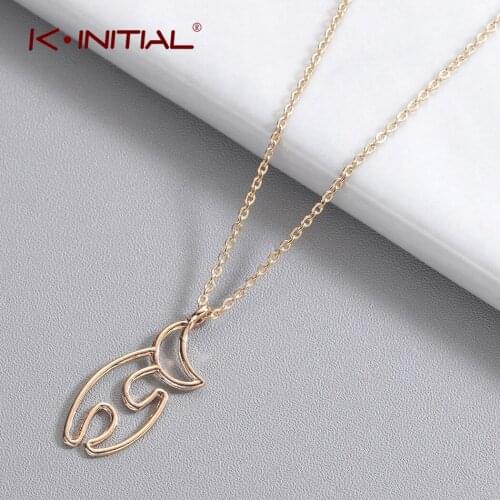 Kinitial Fashion Geometric Necklace Pendant Chain for Women Whale Necklaces Accesorios Mujer Joyeria Colar Animal Jewelry Gift