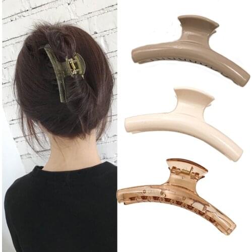 Fashion Geometric Hair Claw Clips For Women Girls Korean Hairgrip Headwear Plastic Barrette Clip Crab Hair Accessories New