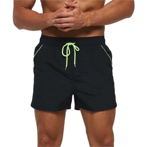 Mens Slim Swim Shorts With Zipper Pockets Quick Dry Swimsuit Sports Swim Trunks Summer Beachwear Swimming Beach Board Shorts Y4