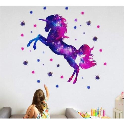 Unicorn Wall Sticker Art Mural Bedroom Wall Decoration wall stickers for kids rooms