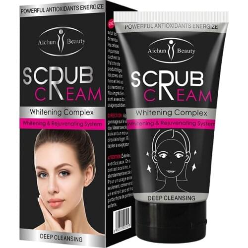 Facial Scrub Removal Exfoliating Deep-Cleaning Skin Care Whitening Brightening Body Peeling Cream Oil Control Moisturizer