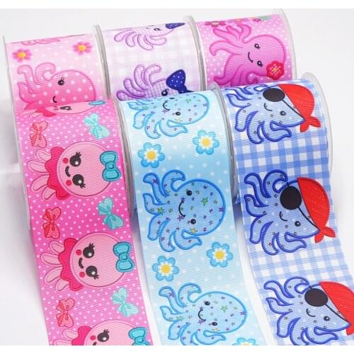 DIY Handmade Materials Printed Grosgrain Ribbon 50 Yard Per Size 54086