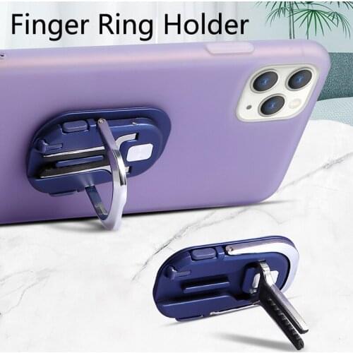 Mobile Phone Bracket Universal Car Vent Cell Phone Holder Foldable Finger Ring Holder Desk Stand For iPhone Samsung Xiaomi