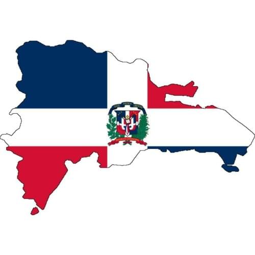 Sticker Car Moto Map Flag Vinyl Outside Wall Car Auto Moto Sport Start Racing Tuning Laptop Trunk Decal Dominican Republic