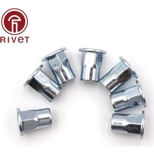 Rivet Nut Galvanized Carbon Steel Countersunk Head Metric Threaded Insert Rivnut Nutsert M4 M5 M6 M8 M10 Half Hex Head Rivet Nut