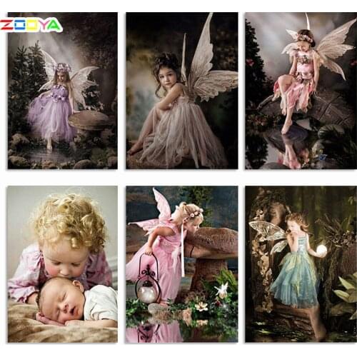 Zooya Diy Diamond Painting Princess Full Drill Square Diamond Embroidery Angel Picture Of Rhinestone Decor Home Handmake 6Ts05
