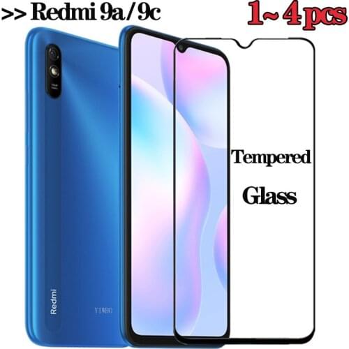 1-4Pcs On Redmi 9c Tempered Glass For Xiaomi Redmi 9a Screen Protector Xiomi Redmi9 A C Redmi9a Redmi9c Protective Glas Film 9H