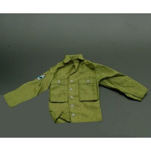 1/6 Scale Male Soldier Clothes US Army Uniform Green Shirt Fit For 12" Figure Action Toys Movable Doll Body Accessory In Stock