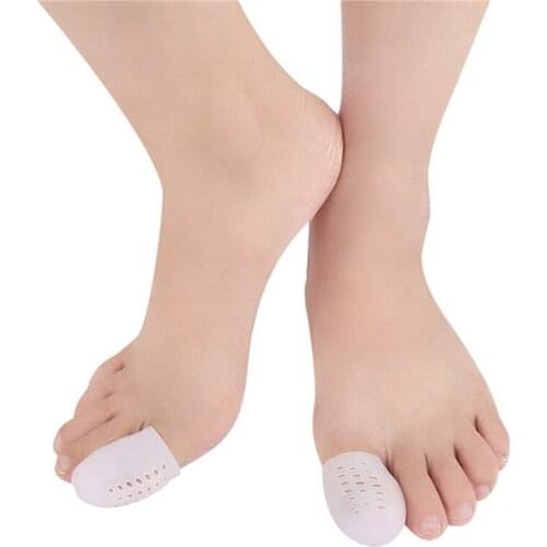 1 Pair Hole Big Toe Head Wear Protection Sleeve Big Toe Separator Thumb Toe Valgus Toe Separator Finger Aligner Protector Foot