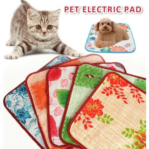 1Pc 40*40cm Pet Dog Cat Winter Keep Warm Electric Heat Heated Pad Blanket Mat Dog Heating Pad Sleeping Bed