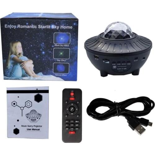 1Pcs Projection Lamp Colorful Starry Projector Light Butterfly Bluetooth Music Starlight Projector Neutral Color Box Packaging