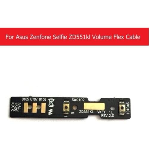 100% Geniune Volume button flex cable For ASUS ZenFone Selfie ZD551KL Z00UD 5.5" Volue FPC Switch Flex Ribbon Cable Replacement