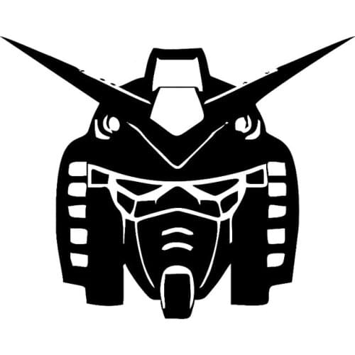 15.6cm*12.5cm GUNDAM RX-78 Anime Car Accessories Stickers Decals Black/Silver S3-5038