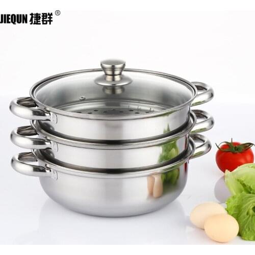 28CM Steamer Pot Luxury Cooking Pot Stock Pot Stew Pot with Steamer Draw Stainless Steel