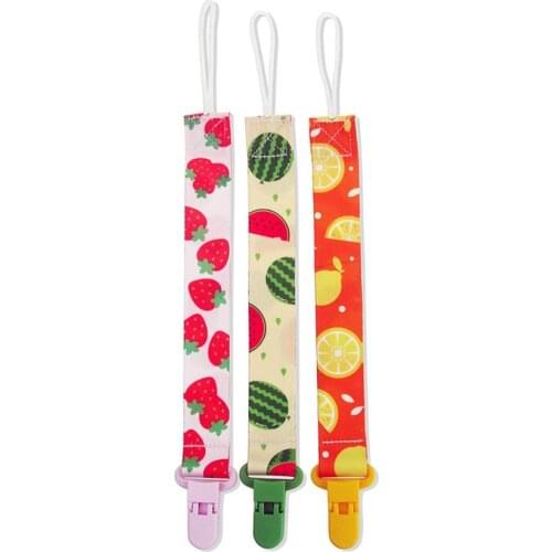 3pcs/set Baby Pacifier Clip Set Pacifier Chain Clip For Pacifier Baby Nipple Holder With Cartoon Print Pacifier Clips