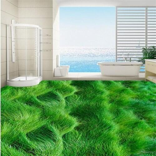 Beibehang 3D creative high - definition grass grass paste custom large - scale murals pvc wear - resistant plastic film