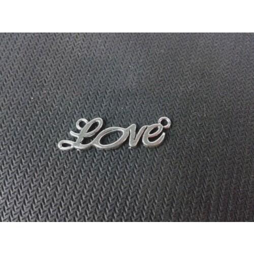50pcs Antique Silver tone/Antique Bronze Love Connector Pendant Charm/Finding,Bracelet Charm,Necklace Charm,DIY Accessory