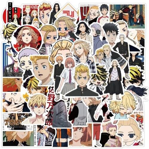 50pcs/set Anime tokyo revengers Sticker Cosplay Prop Accessories PVC Waterproof Stickers