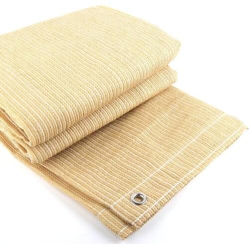 80x180/270/360cm Pretty Thicken Beige Anti-UV Sunshade Net Hotel Villa Balcony Safety Fence Net Sun Shade Sails 7 Years Life